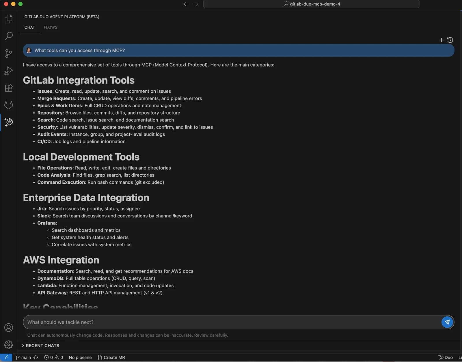 Model Context Protocol integration — GitLab