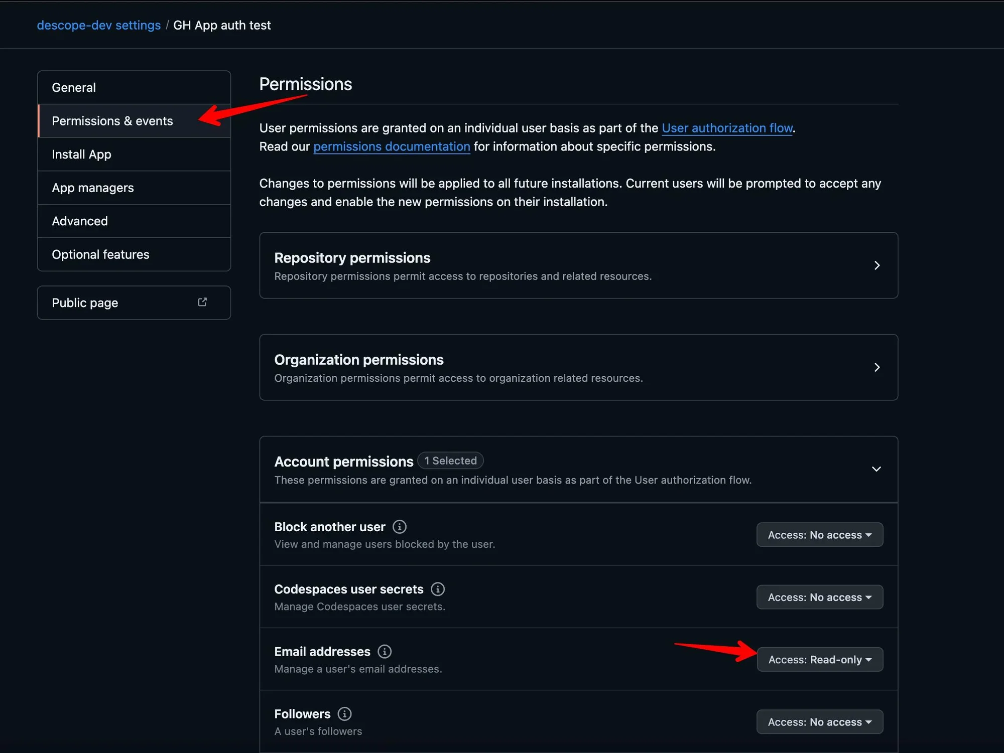 Custom GitHub Apps | Descope Documentation
