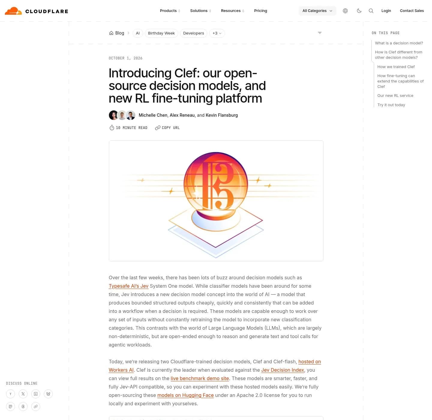 Clef-Flash: 9-miliardowy model Cloudflare, który nigdy nie zapisuje ani jednego tokenu
